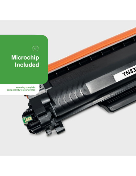 Tóner Compatible ApexZag TN830XL para Brother - 2 Paquete