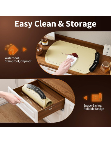 Alfombrilla Calentadora Eléctrica Anyeye XL Beige 63x39cm