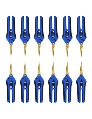 Tijeras de Podar Curvadas HOMEANING 12PCS Titanio Azul