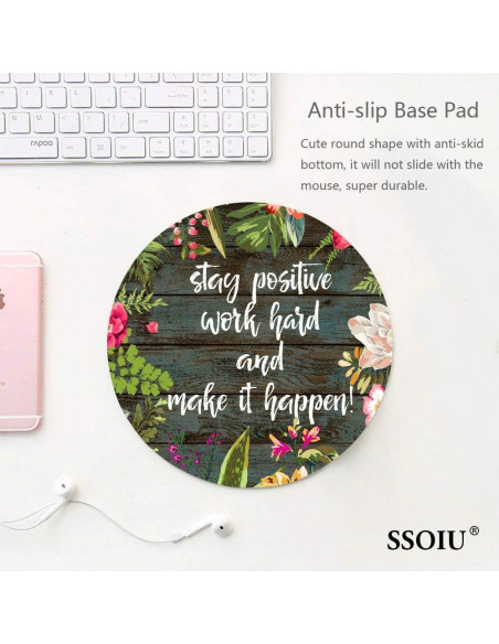 Alfombrilla de Ratón SSOIU 20x20cm Antideslizante Floral Alfombrilla de Ratón SSOIU 20x20cm Antideslizante Floral