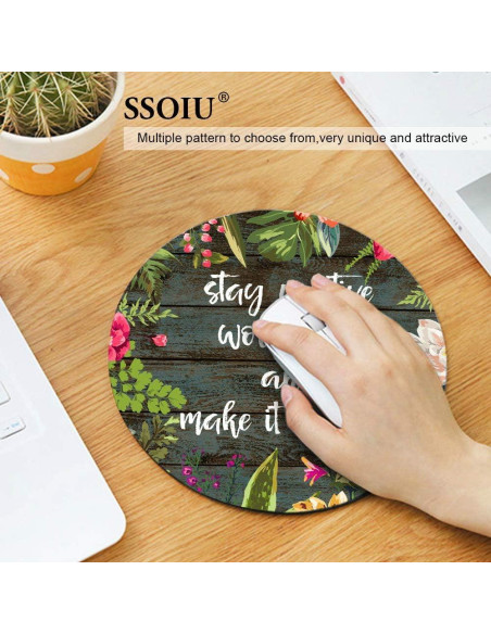 Alfombrilla de Ratón SSOIU 20x20cm Antideslizante Floral Alfombrilla de Ratón SSOIU 20x20cm Antideslizante Floral