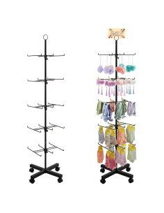 Soporte de Exhibición Giratorio Flenpptly Ajustable 5 Niveles Negro