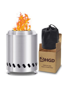 Fogón de Mesa HGD Sin Humo 20 cm Acero Inoxidable Plata