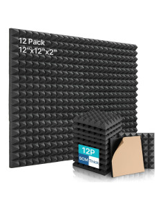 Paneles Acústicos Insonorizantes Kuchoow 12 Piezas 30.48x30.48cm