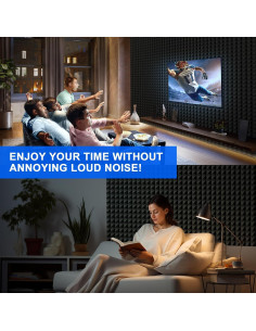 Paneles Acústicos Insonorizantes Kuchoow 12 Piezas 30.48x30.48cm 2