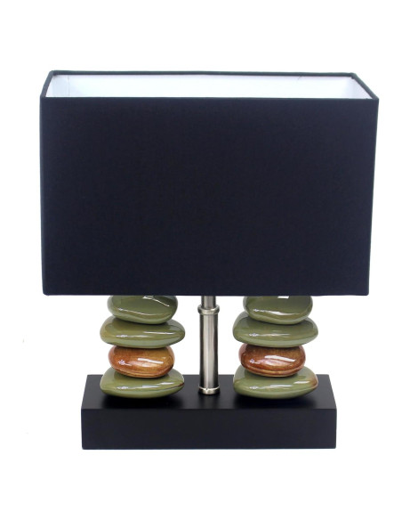 Lámpara de Mesa Cerámica Diseños Elegantes LT1147-BLK Negro