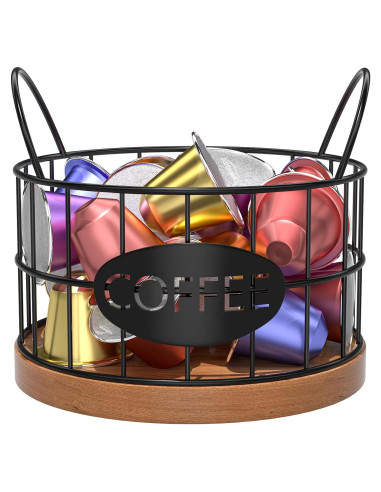 Soporte para cápsulas de café APOIMNA Negro 12.7x12.7 cm