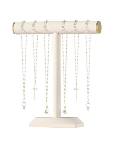 Soporte para Collares Julysky T-Bar Beige, Organizador de Joyería