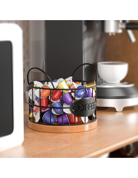 Soporte para cápsulas de café APOIMNA Negro 12.7x12.7 cm