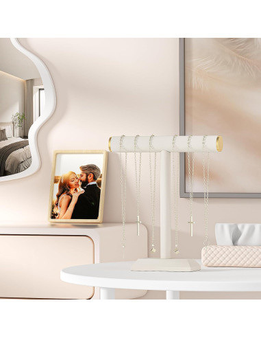 Soporte para Collares Julysky T-Bar Beige, Organizador de Joyería