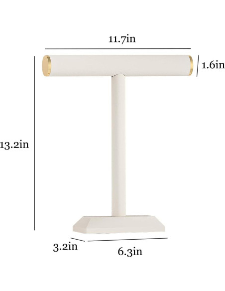 Soporte para Collares Julysky T-Bar Beige, Organizador de Joyería