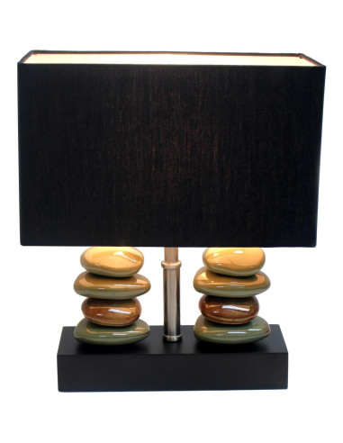 Lámpara de Mesa Cerámica Diseños Elegantes LT1147-BLK Negro
