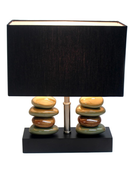 Lámpara de Mesa Cerámica Diseños Elegantes LT1147-BLK Negro