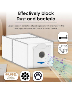 15 Bolsas de Polvo CHAIN PEAK para ECOVACS N30 Omni Pro 2