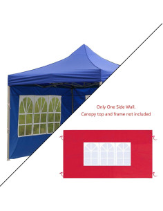 Pared Lateral de Carpa Baoblaze 300x200 cm Impermeable Rojo 2