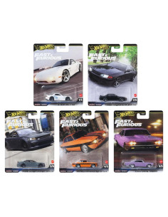 Set de 5 Autos de Metal Hot Wheels Rápido y Furioso 1:64