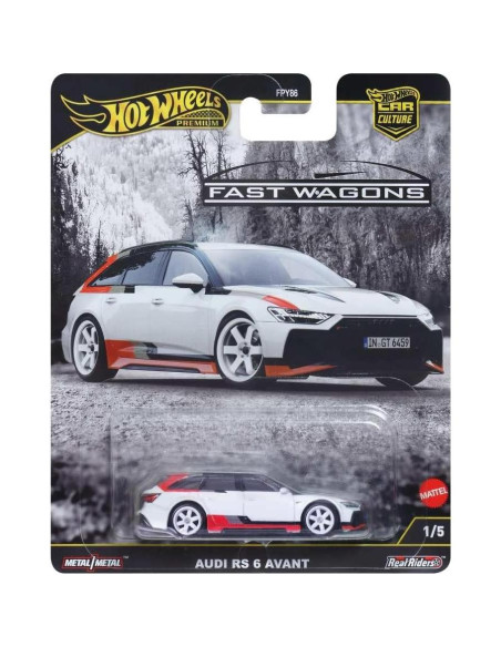 Hot Wheels Audi RS 6 Avant Premium 1:64 para Niños 3+