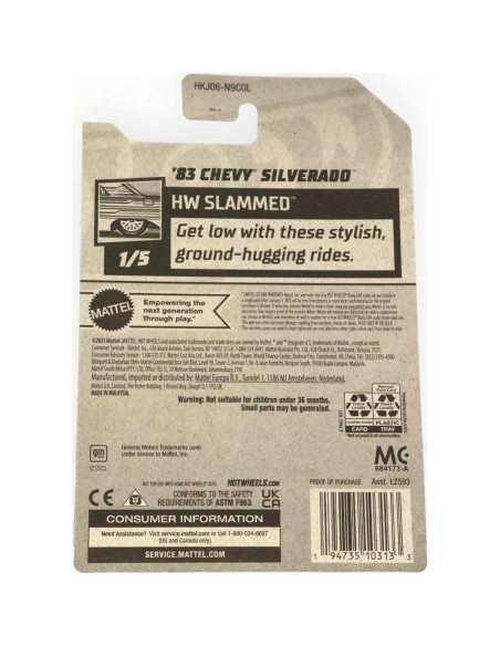 Hot Wheels Chevy Silverado 1983 Escala 1:64 Metal 59g
