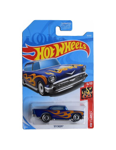 Hot Wheels '57 Chevy HW Flames 1:64 Azul Metal