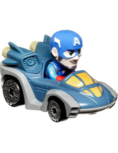 Hot Wheels RacerVerse Coche Capitán América Metal 3.18x6.35cm 2