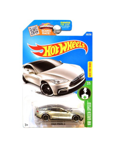 Hot Wheels Tesla Model S ZAMAC 1:64 2016 HW Green Speed