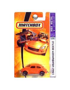 Coche de Fundición Matchbox 1962 Volkswagen Beetle Naranja