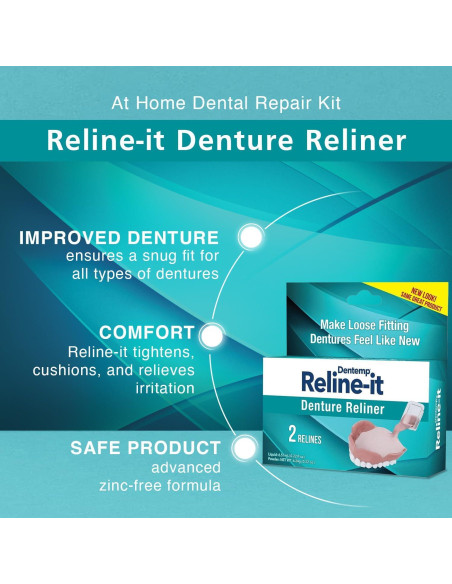 RELINER DENTAL DENTEMP RELINE-IT 2.69x8.41cm 26.96g