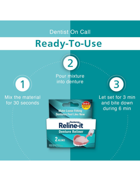 RELINER DENTAL DENTEMP RELINE-IT 2.69x8.41cm 26.96g