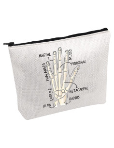 Bolsa de Maquillaje Cosmético PWHAOO Anatomía de la Mano