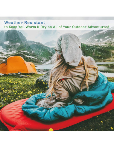 Saco de Dormir Wakeman XL 3 Estaciones 0C Impermeable