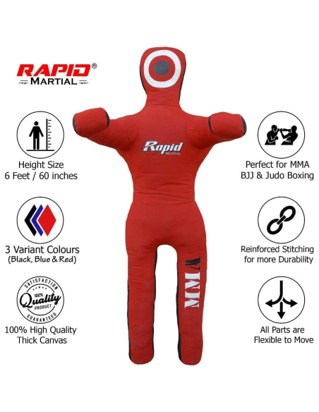 Muñeco de Lucha Rapid Martial 1.83m Sin Relleno MMA