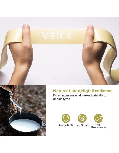Bandas de Resistencia VEICK 4 Niveles para Ejercicio y Dominadas