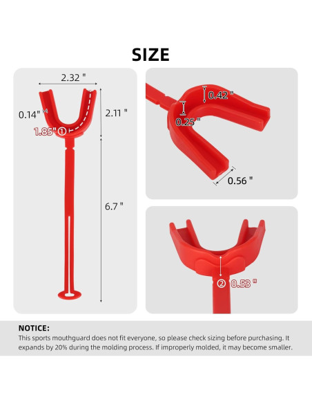 Paquete de 2 Protectores Bucales Deportivos HIAARO Ajuste Personalizado