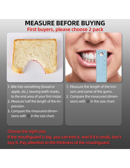 Paquete de 2 Protectores Bucales Deportivos HIAARO Ajuste Personalizado