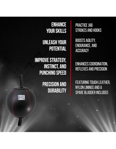Saco de Boxeo Doble CLETO REYES Spheric 68.58 cm Negro