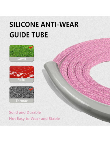 Cuerda de Salto Ajustable FitColt Rosa con Peso y Mango de Espuma