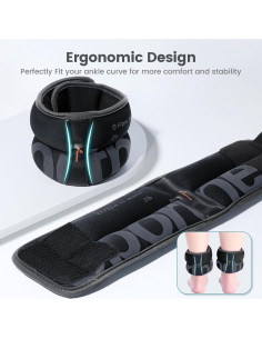 Pesas de Tobillo Sportneer 0.91 kg x 2 para Entrenamiento 2