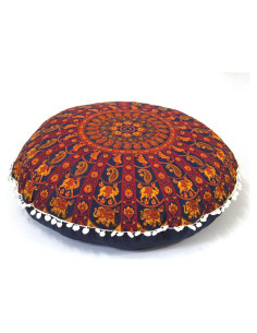 Funda de Cojín de Suelo CRAFT KALA 55 cm Algodón Mandala Bohemio