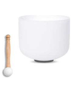 Tazón de Canto de Cuarzo 20 cm Blanco G Nota Chakra