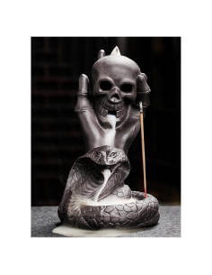 Quemador de Incienso de Cerámica HaisWonsa Calavera Serpiente