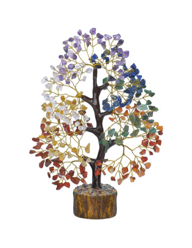 Árbol de Cristales de Chakra JAGASY 22.9 cm Hecho a Mano