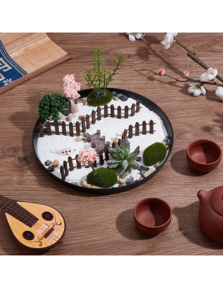 Kit de Jardín Zen Japonés WEBEEDY 22.6x22.6 cm para Escritorio