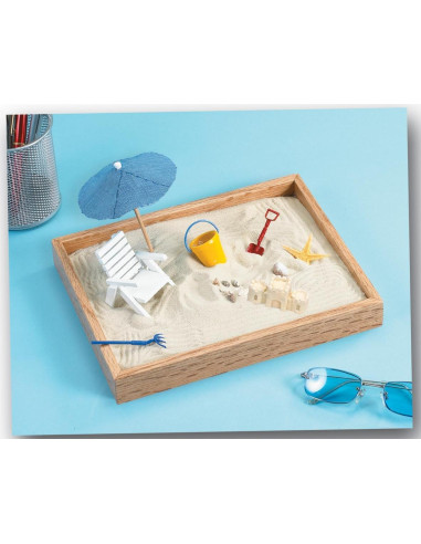 Caja de Arena Zen Ejecutiva - Jardín de Playa 20.32x25.4cm