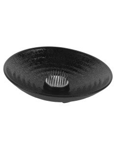 Maceta de Bonsai Estilo Japonés Veemoon 17x17cm Cerámica Negra