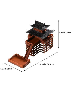 Estatua Mini Pagoda Happyyami 6.5x6x5cm Decoración Jardín Zen 2