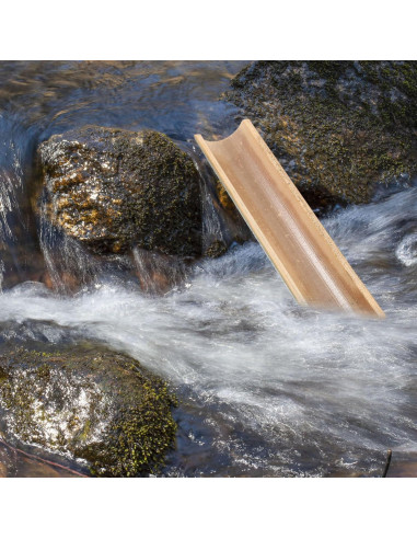 Fuente de Agua de Bambú Garneck para Jardín y Exterior 29.5x7x3.5cm