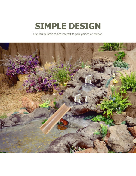 Fuente de Agua de Bambú Garneck para Jardín y Exterior 29.5x7x3.5cm