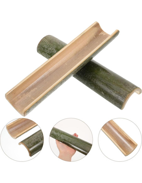 Fuente de Agua de Bambú Garneck para Jardín y Exterior 29.5x7x3.5cm