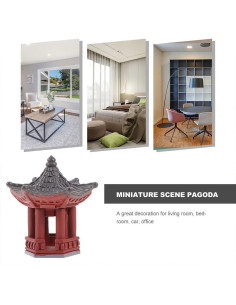 Set de 6 Estatuas Mini Pagoda FOMIYES para Jardín y Escritorio 2