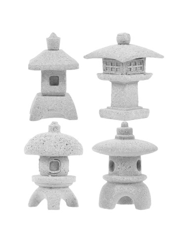 Adorno de Pagoda Hemoton para Jardín Zen - Arenisca 3.2x2.1cm